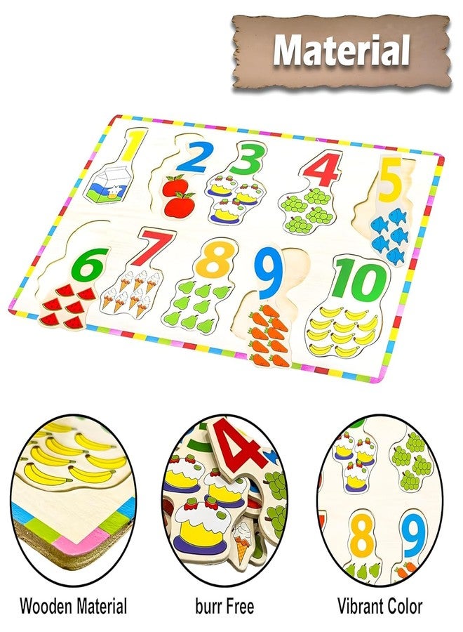 VERAT أحجية الأرقام الخشبية من فيرات، من 1 إلى 10، لعبة تعليمية للأطفال الصغار، أحجية أرقام خشبية مثالية، أحجيات تعليمية للأطفال، أحجيات خشبية للأطفال الصغار، أفضل ألعاب الأرقام، تعليم مونتيسوري - Image 4